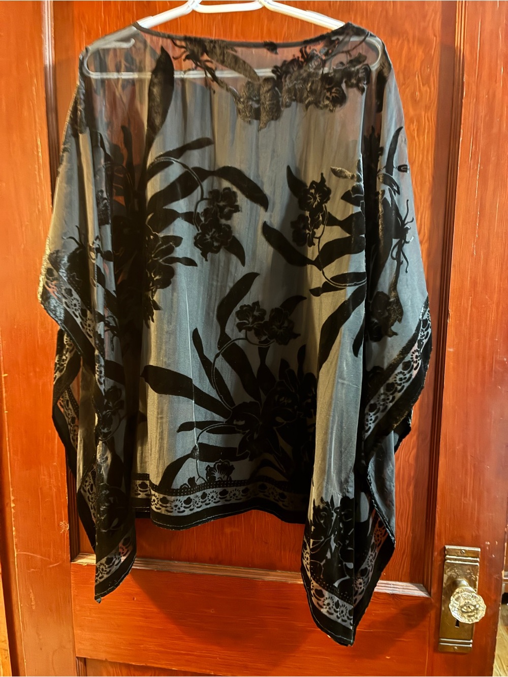 Chico Sheer Black Floral Kimono Top - Women's Layering Cover-Up